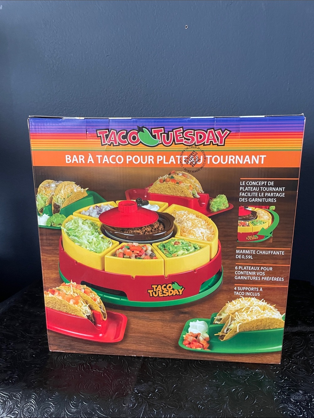 Rotating Taco Bar - Brand - Red, Yellow, Green